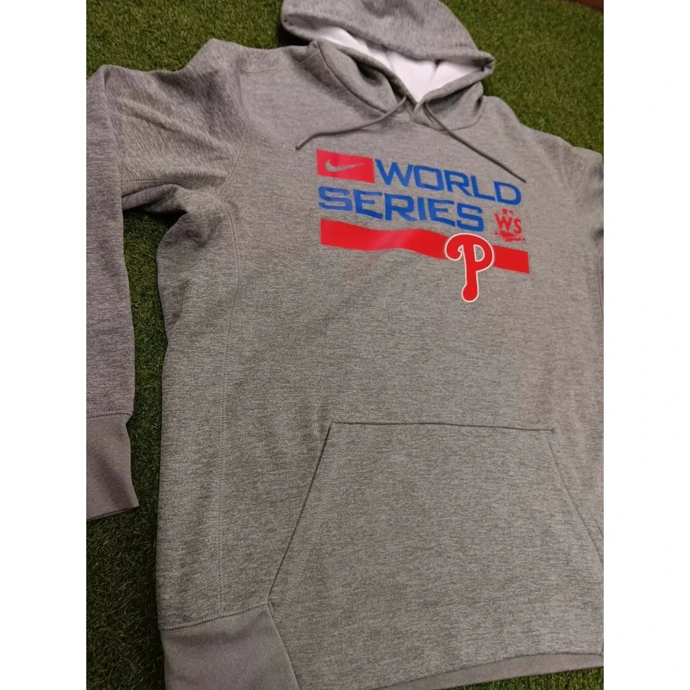 Nike‎ Dri-Fit Philadelphia Phillies Hoodie Mens XL Heather Gray Baseball MLB